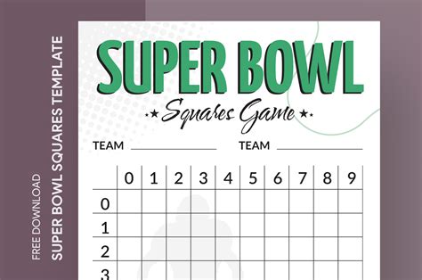 super bowl betting board template.